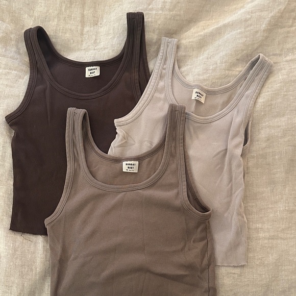 Aritzia Sunday Best Tank Bundle - Picture 1 of 7